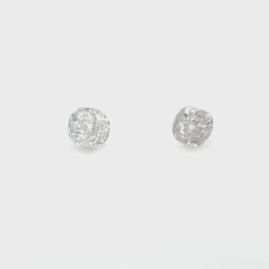 0.33ct Antique Diamond Pair - Round/Cushion