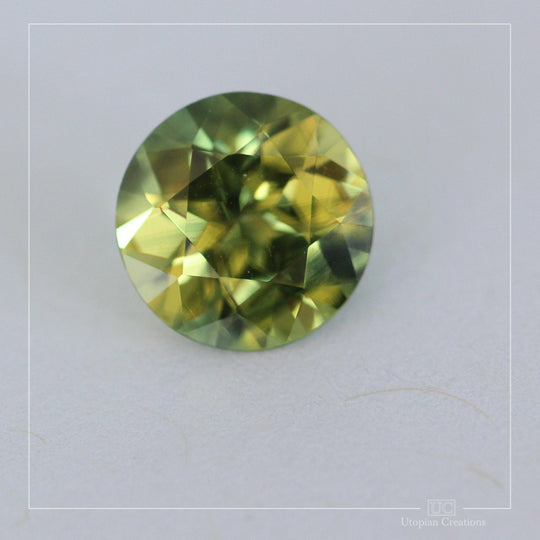 1.71ct Australian Parti Sapphire Yellow Green Blue - Round