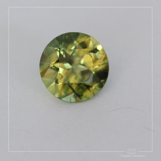 1.71ct Australian Parti Sapphire Yellow Green Blue - Round