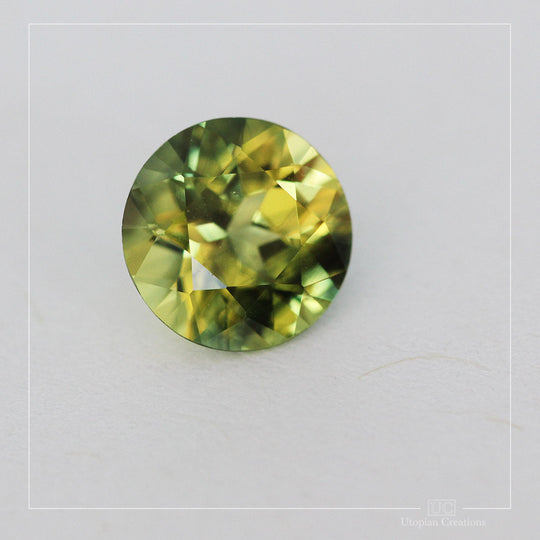 1.71ct Australian Parti Sapphire Yellow Green Blue - Round