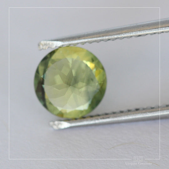 1.71ct Australian Parti Sapphire Yellow Green Blue - Round