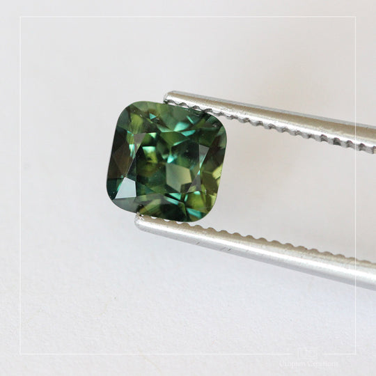 2.00ct Australian Green Blue Parti sapphire - modified cushion