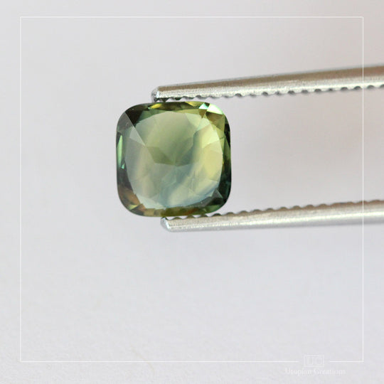 2.00ct Australian Green Blue Parti sapphire - modified cushion