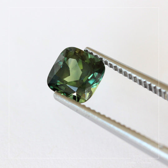 2.00ct Australian Green Blue Parti sapphire - modified cushion