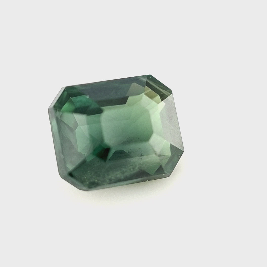 1.61ct Australian Sapphire, Green - Emerald Cut