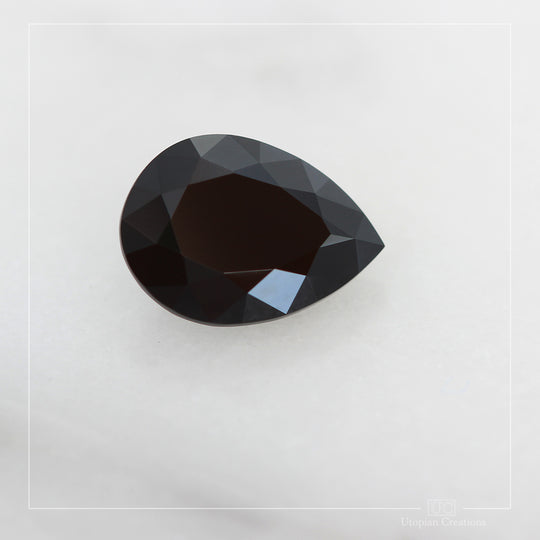 2.56ct Australian Spinel, Black - Pear cut