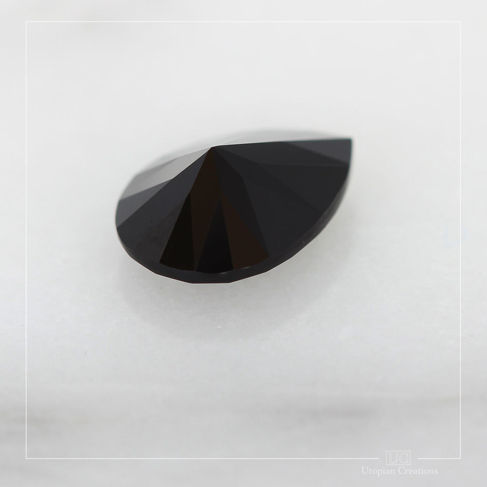 2.56ct Australian Spinel, Black - Pear cut