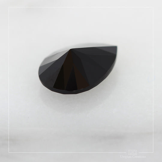 2.56ct Australian Spinel, Black - Pear cut