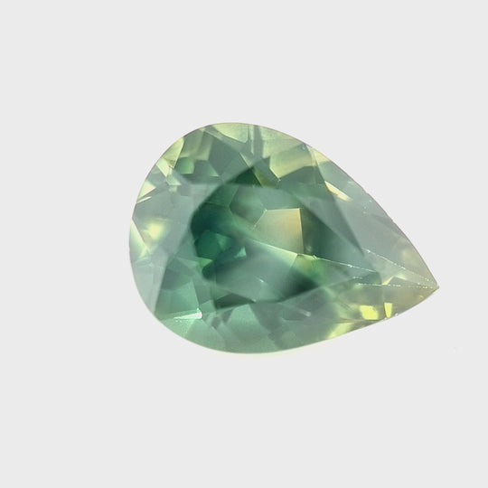 3.32ct Australian parti Sapphire, Green, Teal, Blue, Yellow - Pear