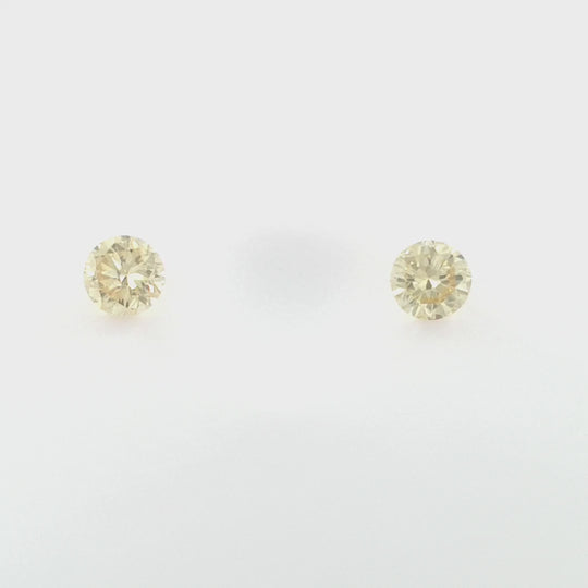 0.10ct Australian Argyle Diamond Pair, Fancy Intense Yellow - Round