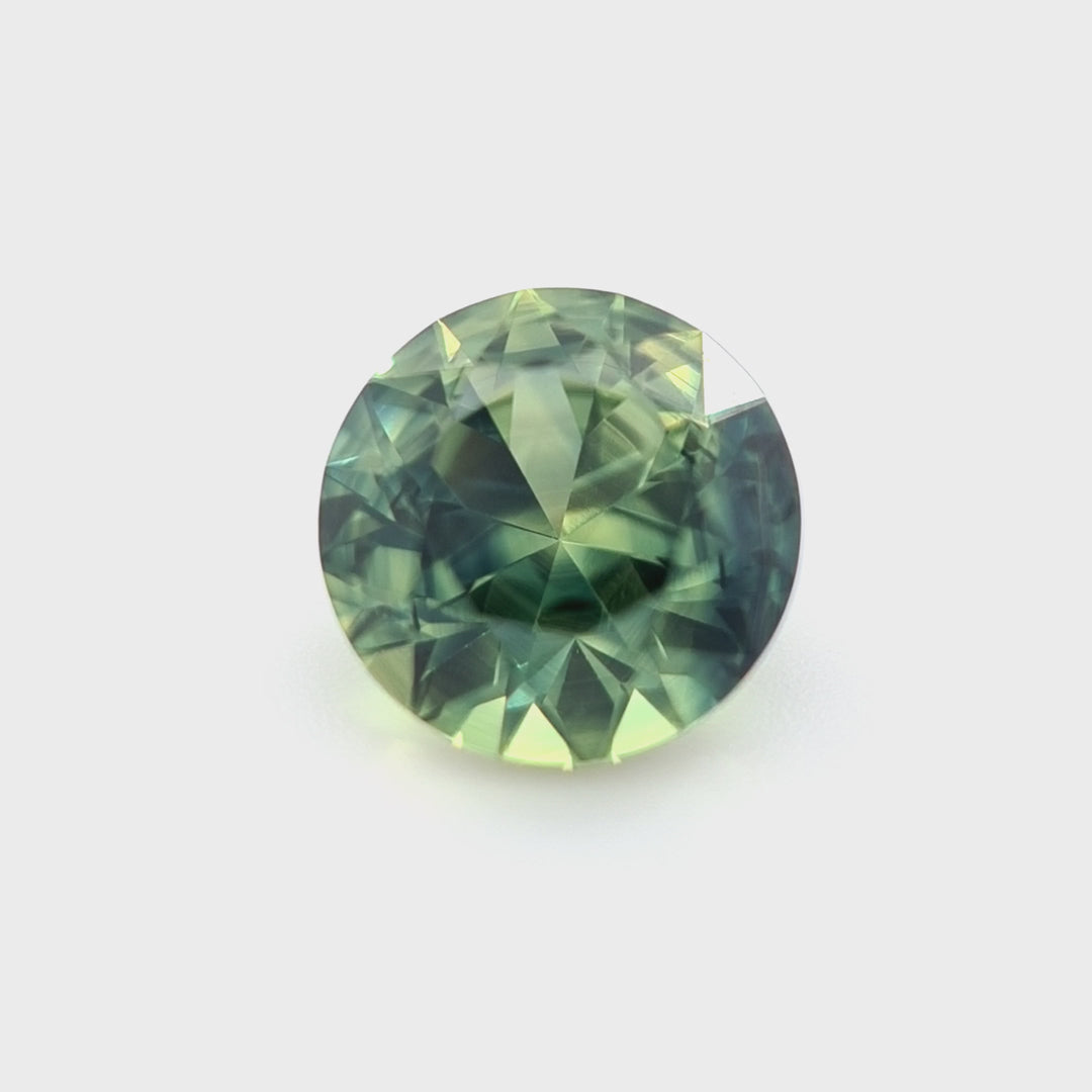 1.52ct Australian Sapphire, Parti, Green, Blue - Round