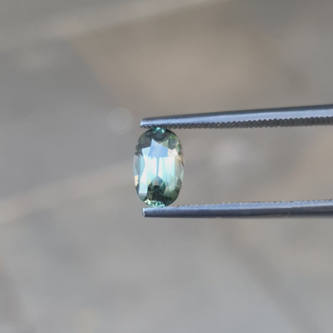 1.59ct Australian Sapphire, Green, Blue, Teal - Oval
