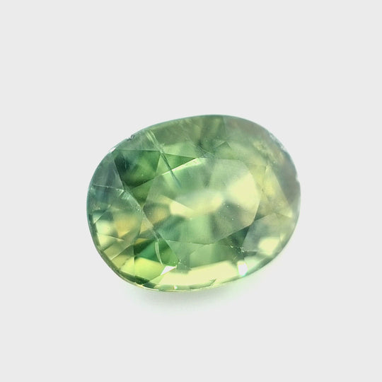 1.75ct Australian Sapphire, Parti Green, Yellow, Blue, Teal - Oval