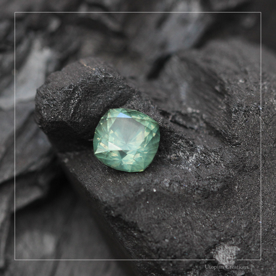 3.41ct Australian Teal colour change Sapphire - Cushion