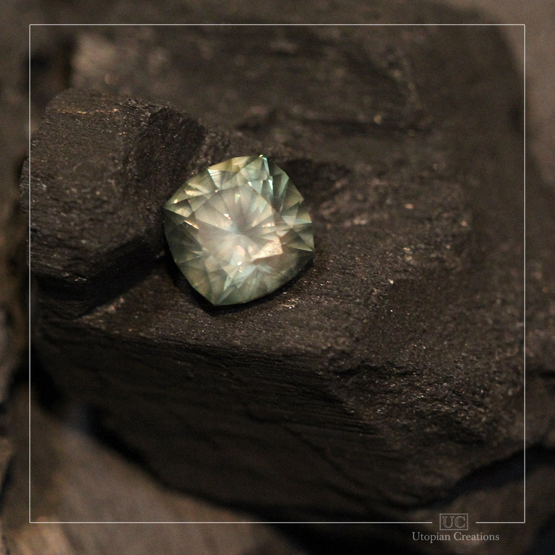 3.41ct Australian Teal colour change Sapphire - Cushion