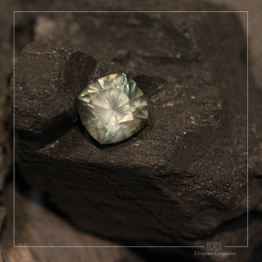 3.41ct Australian Teal colour change Sapphire - Cushion