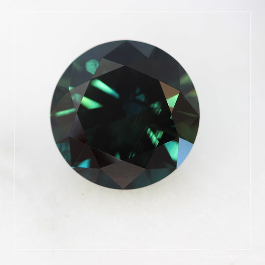 3.69ct Australian Sapphire, Parti Blue/Green - Round cut