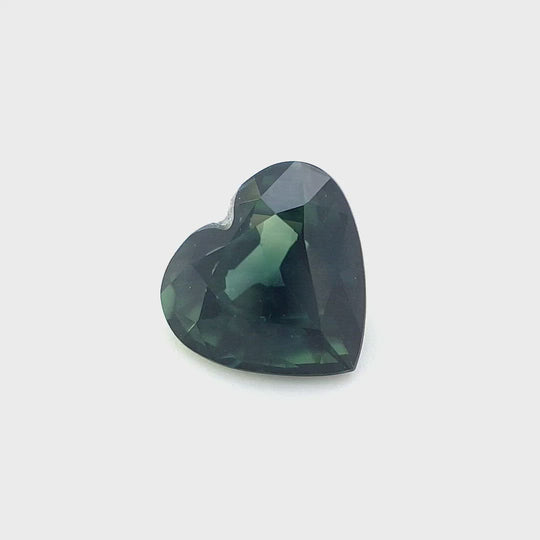 1.32ct Australian Sapphire, Parti, Teal, Green, Blue - Heart