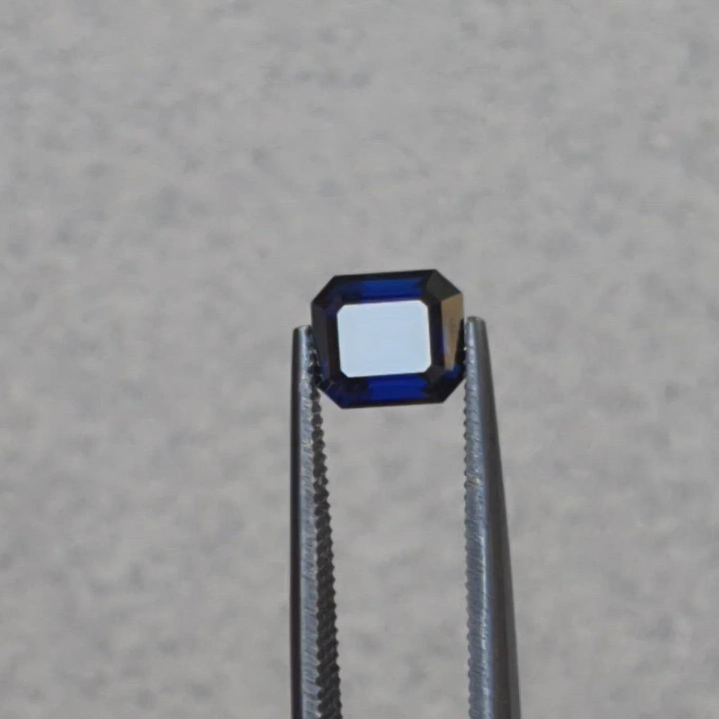 1.58ct Australian Sapphire, Royal Blue, Black - Emerald Cut