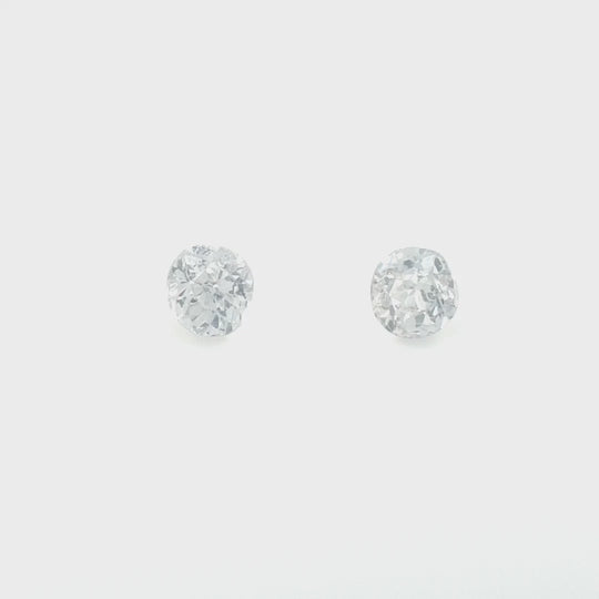 0.31ct Antique Diamond Pair - Round/Cushion