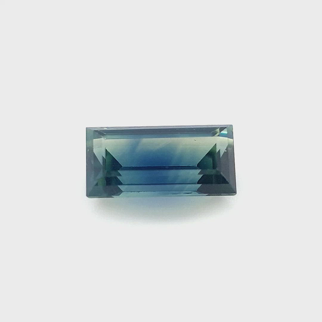 1.01ct Australian Sapphire, Parti, Blue, Yellow - Baguette