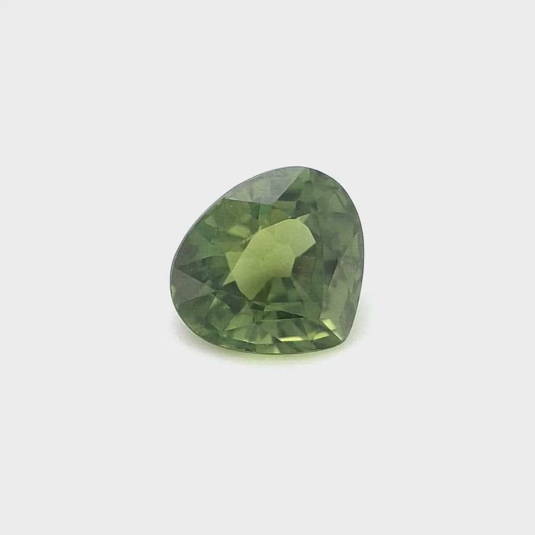 1.23ct Australian Sapphire, Green - Pear
