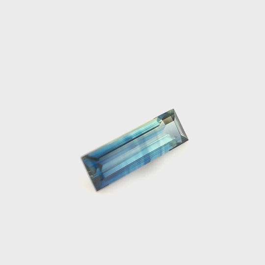 1.00ct Australian Sapphire - Blue, Yellow, Teal - Baguette