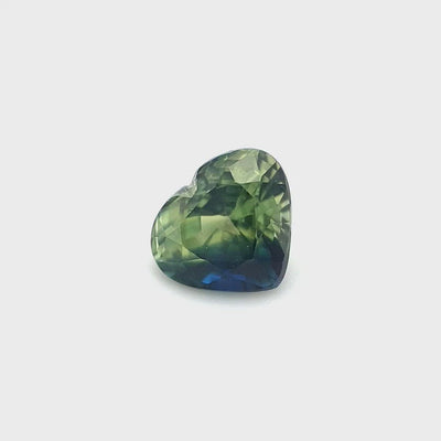 1.01ct Australian Sapphire, Parti, Teal, Green, Blue - Heart