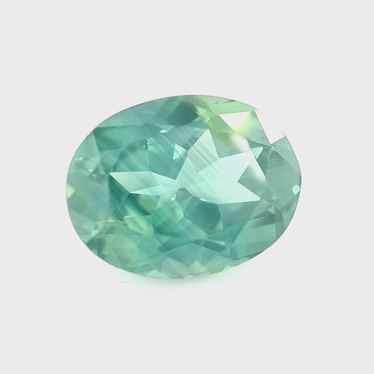 Australian Sapphire | 4.59ct, Oval, Opalescent Teal Blue, Green