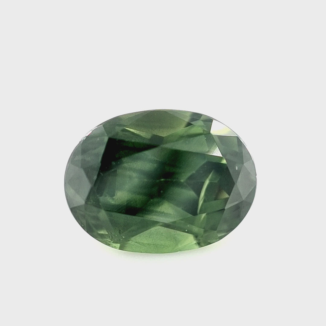 3.13ct Australian Green Sapphire - Oval Cut