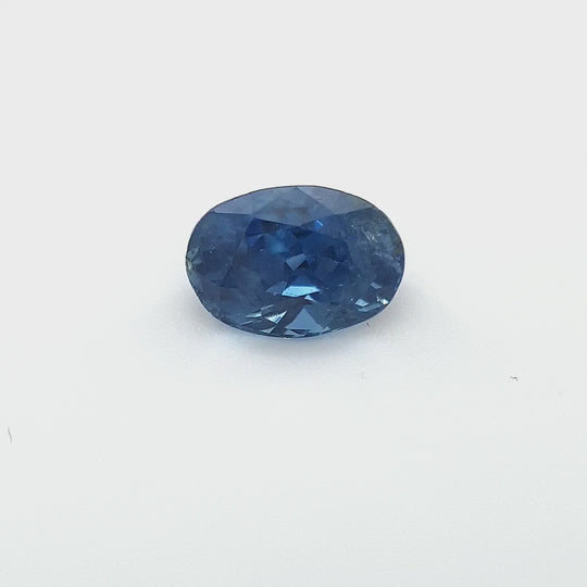 2.18 carat Oval 8x6mm Cabochon Extremely Black-Blue Color Natural Australian Sapphire high quality Loose Gemstone, Jewellery Making