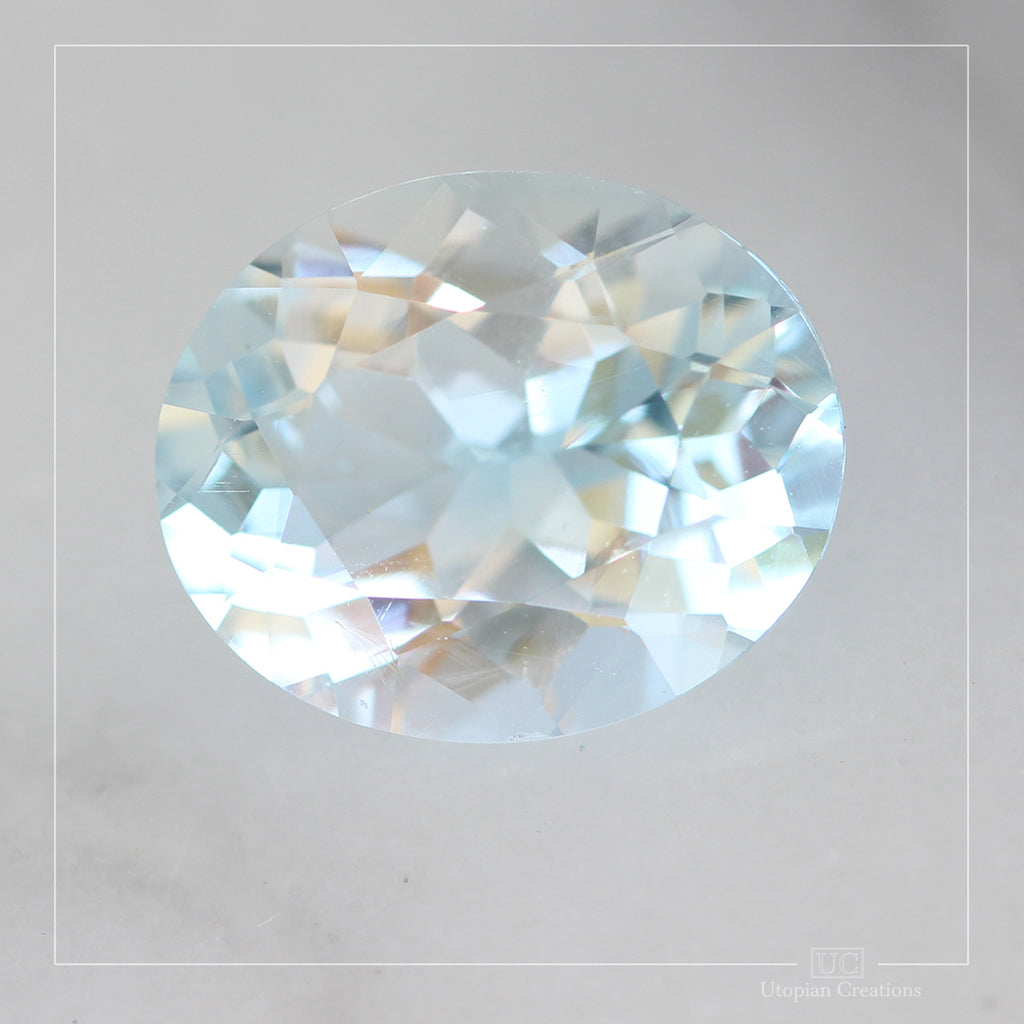 6.18ct Australian Topaz Blue Oval Cut UtopianCreations