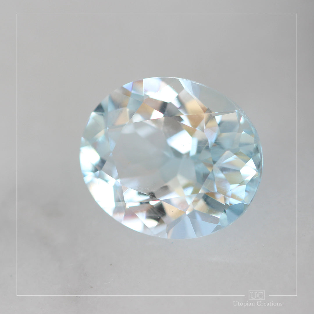 6.18ct Australian Topaz, Blue - Oval Cut
