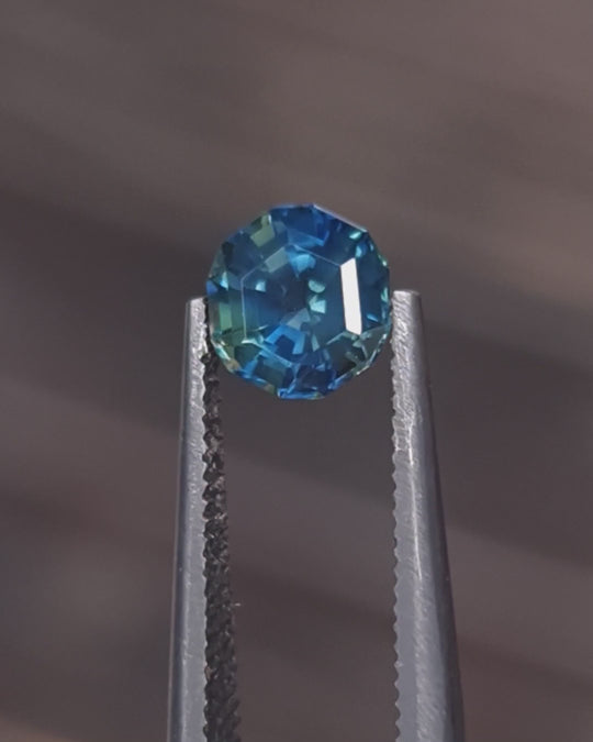 0.90ct Australian Sapphire, Parti, Blue, Green, Teal - Fancy