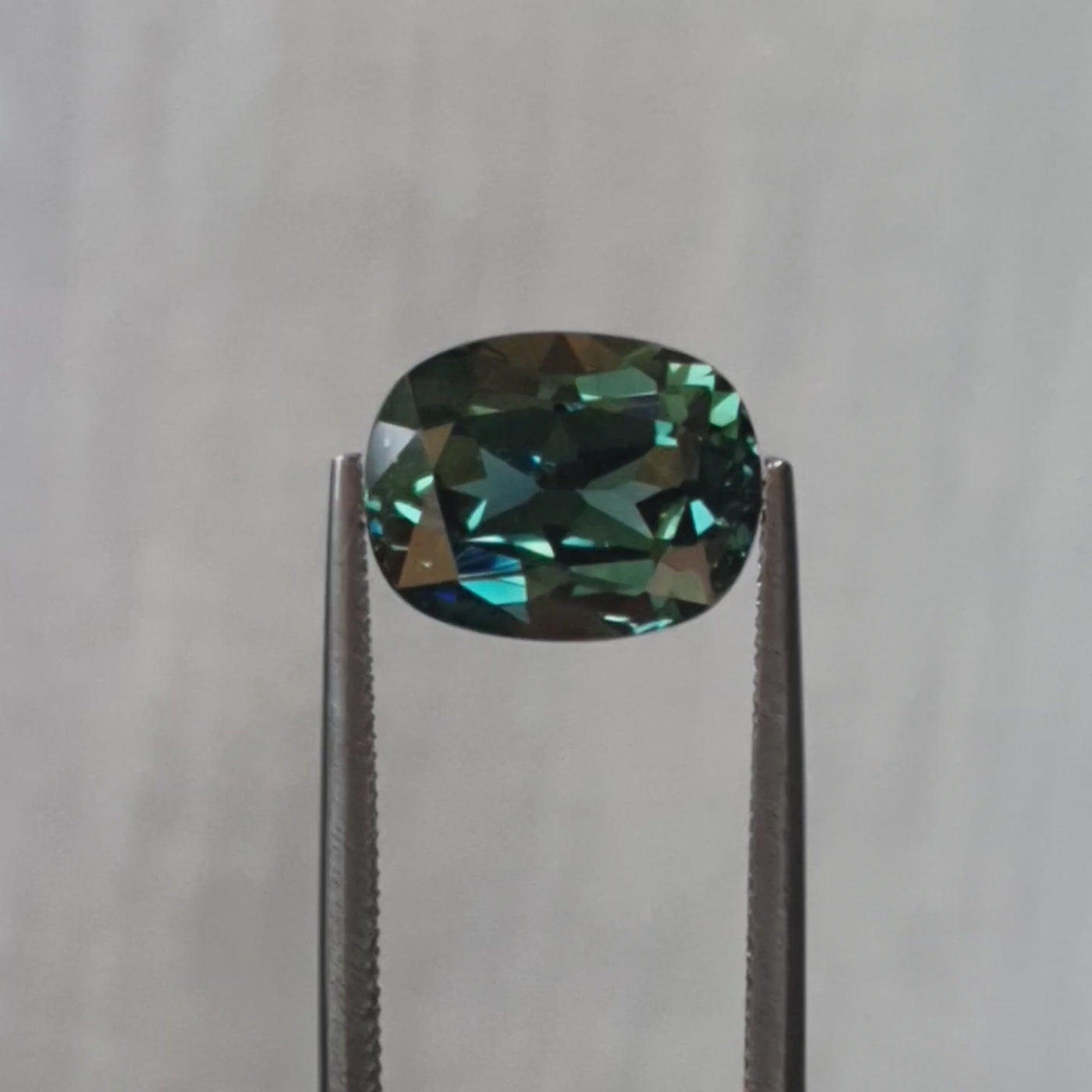 5.27ct Australian Sapphire, Teal, Green, Blue - Cushion