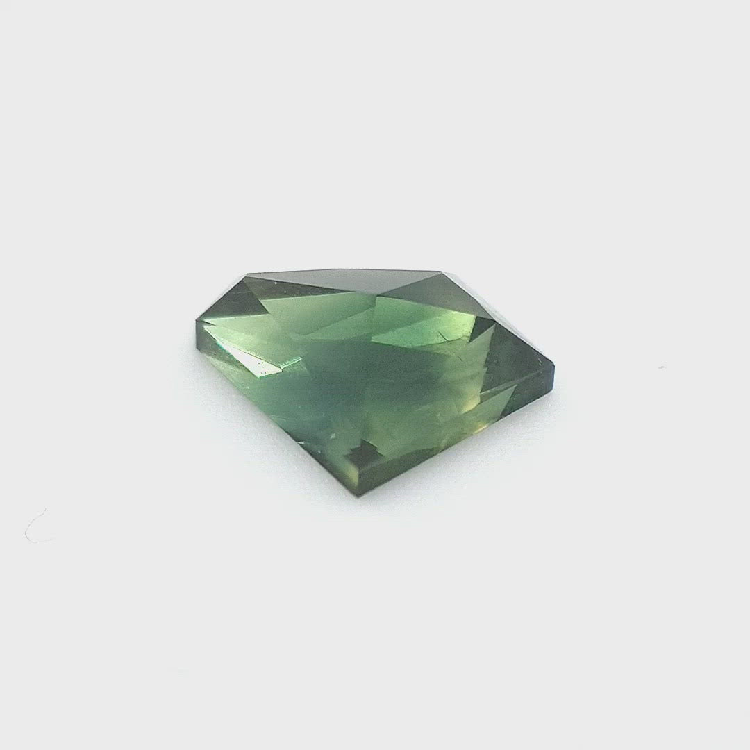 1.61ct Australian Sapphire, Yellow, Green, Blue - Free Form