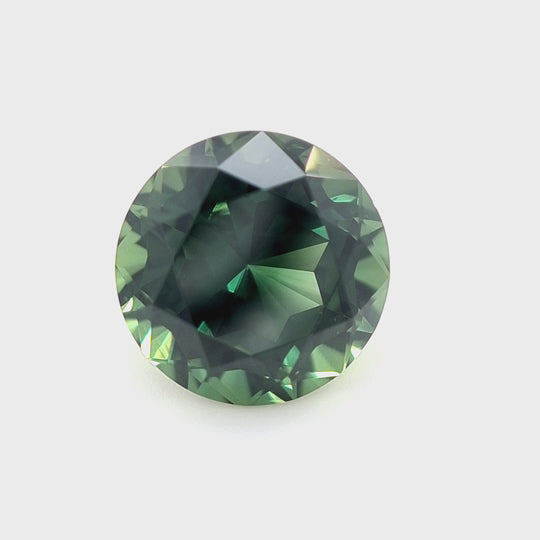 3.92ct Australian Sapphire, Deep Teal, Green - Round