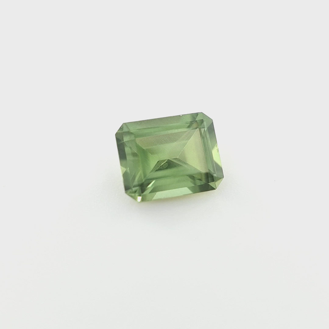 0.73ct Australian Sapphire, Green - Emerald Cut