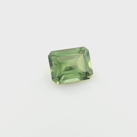 0.73ct Australian Sapphire, Green - Emerald Cut