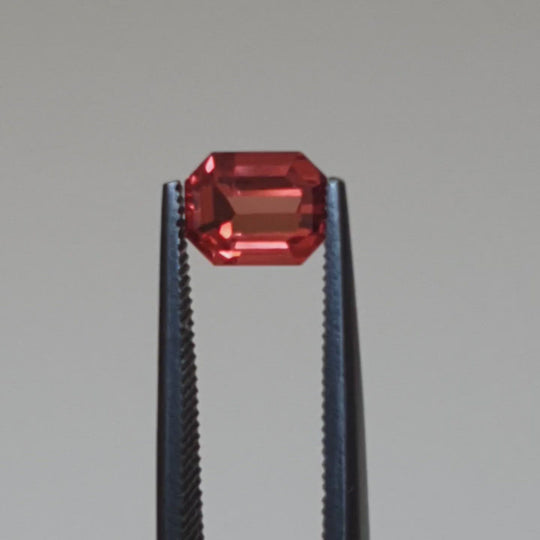 1.44ct Ceylon Padparadscha Sapphire Sunset, Orange, Pink  - Emerald cut