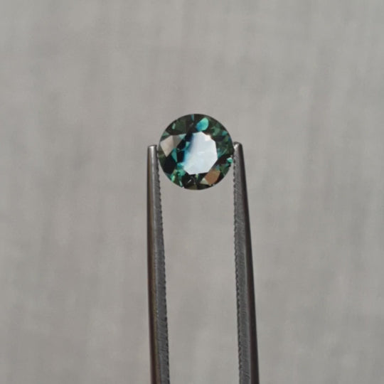 1.57ct Australian Sapphire, Parti, Teal, Green, Blue - Round