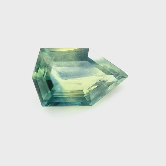 0.75ct Australian Sapphire Parti, Blue, Yellow, Teal, Green - Pear cut