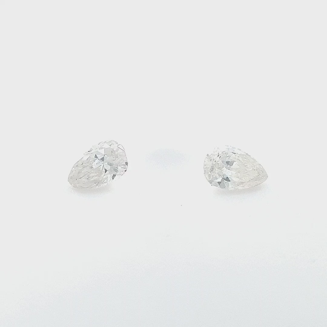 0.28ct Vintage Diamond Pair - Pear