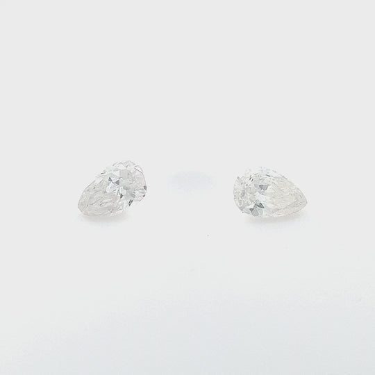 0.28ct Vintage Diamond Pair - Pear
