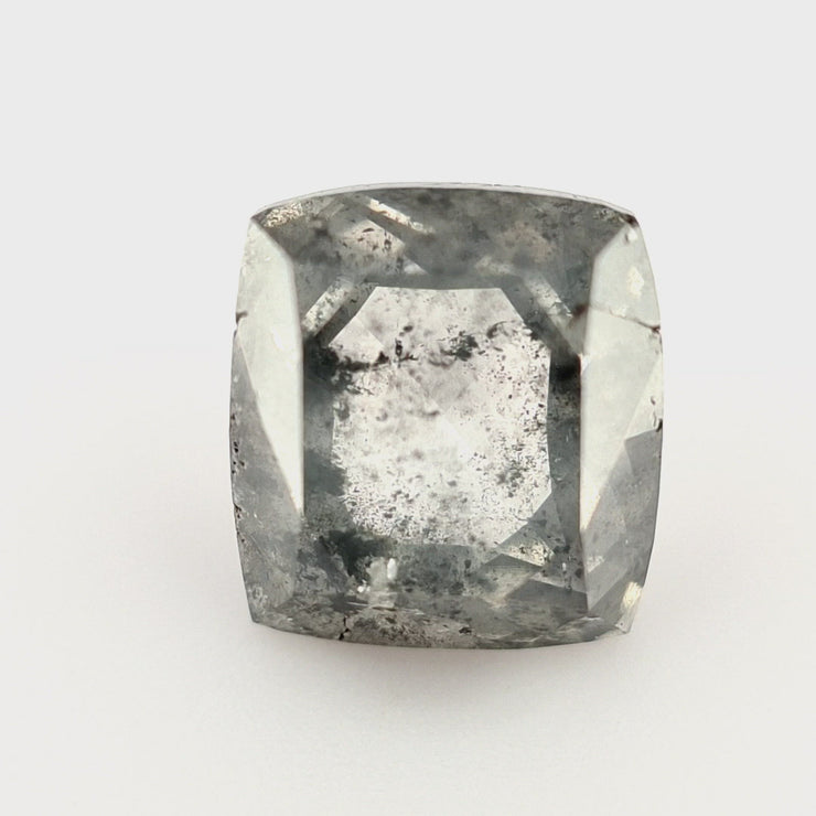 Cushion cut salt and pepper deals diamond