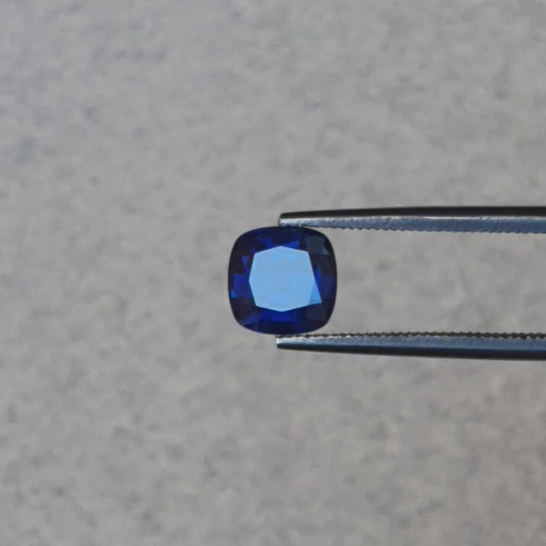 2.03ct Australian Sapphire, Royal Blue - Cushion Cut
