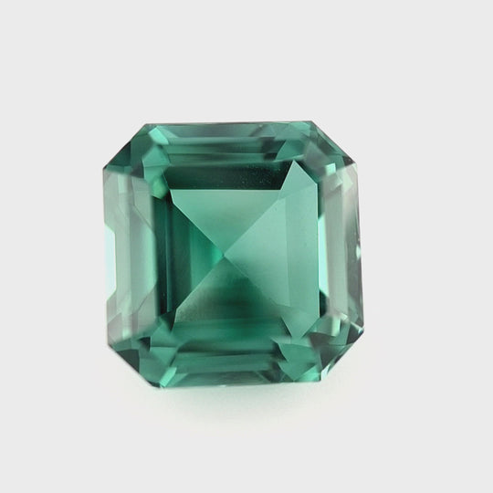3.46ct Nigerian Tourmaline, Teal, Blue, Green - Square Emerald Cut