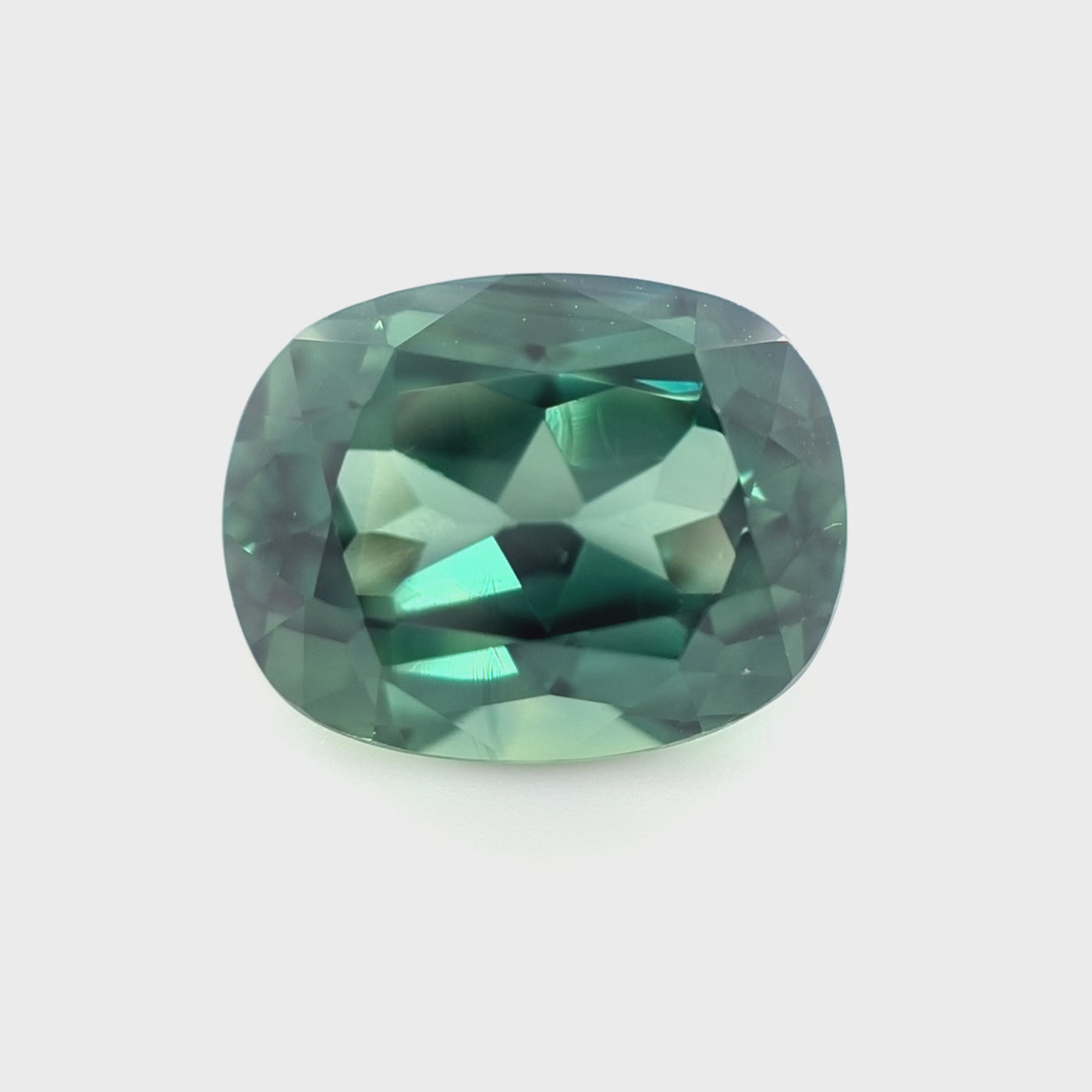 5.27ct Australian Sapphire, Teal, Green, Blue - Cushion