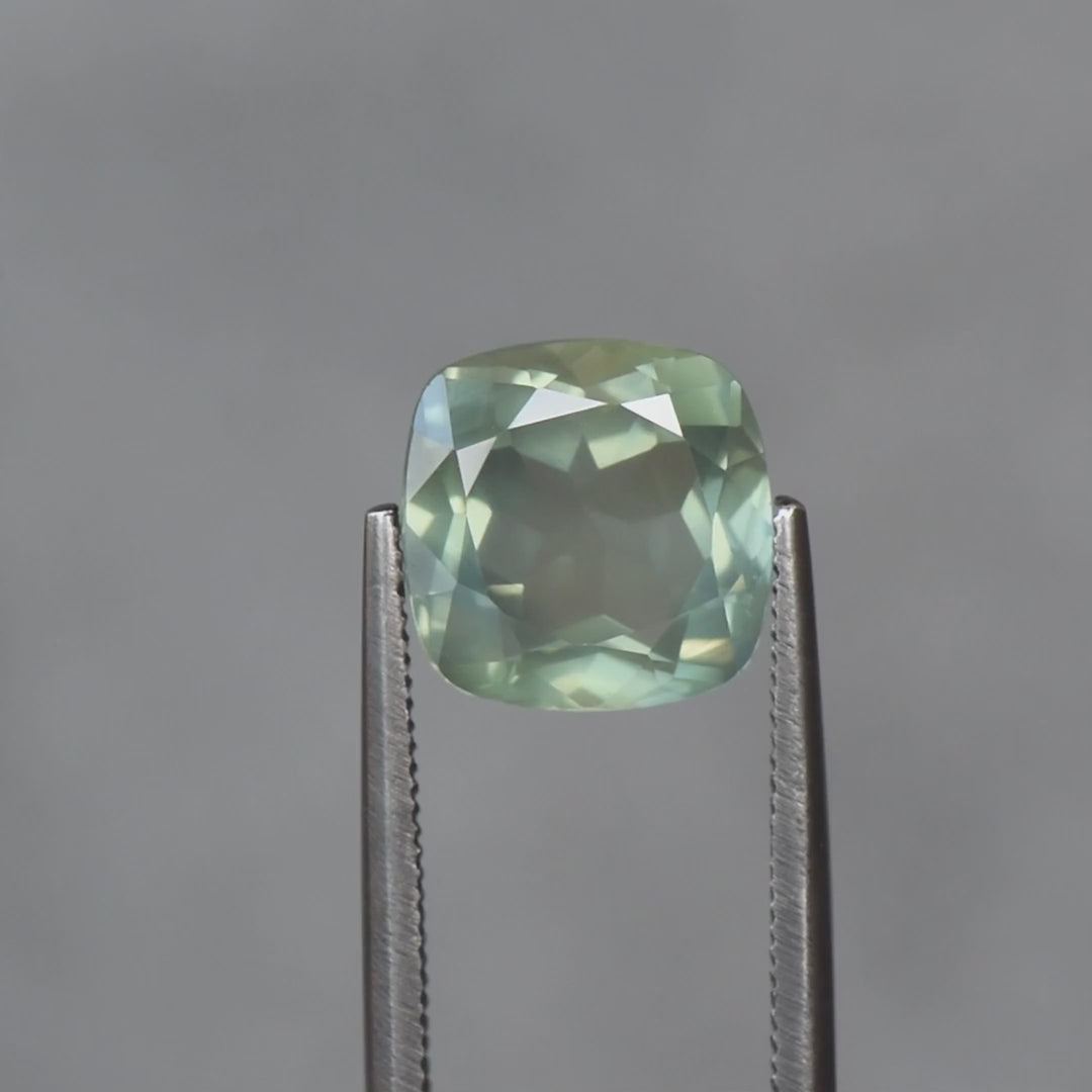 Australian Sapphire | 4.23ct, Cushion, Teal Blue, Green