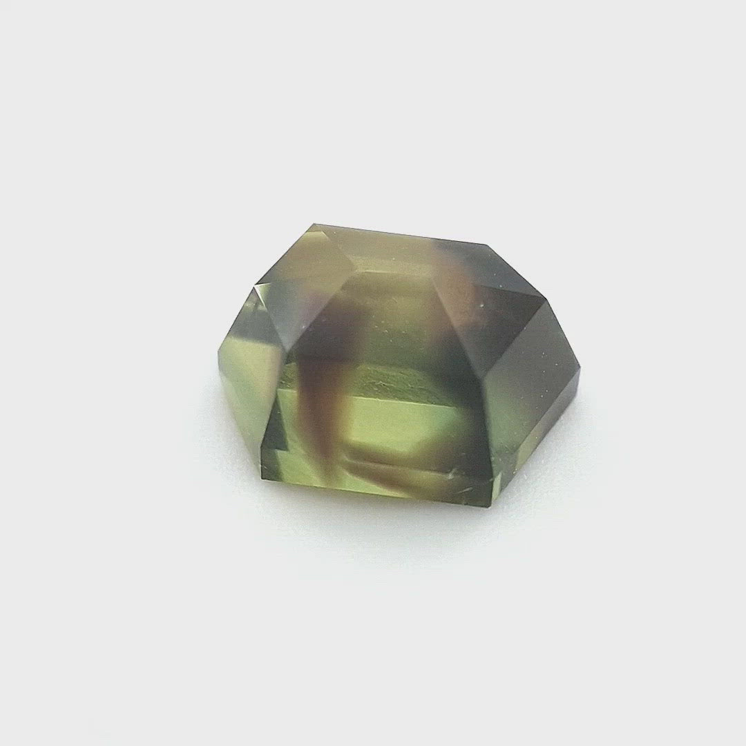 2.44ct Australian Sapphire, Yellow, Green, Blue, Hazel - Free Form